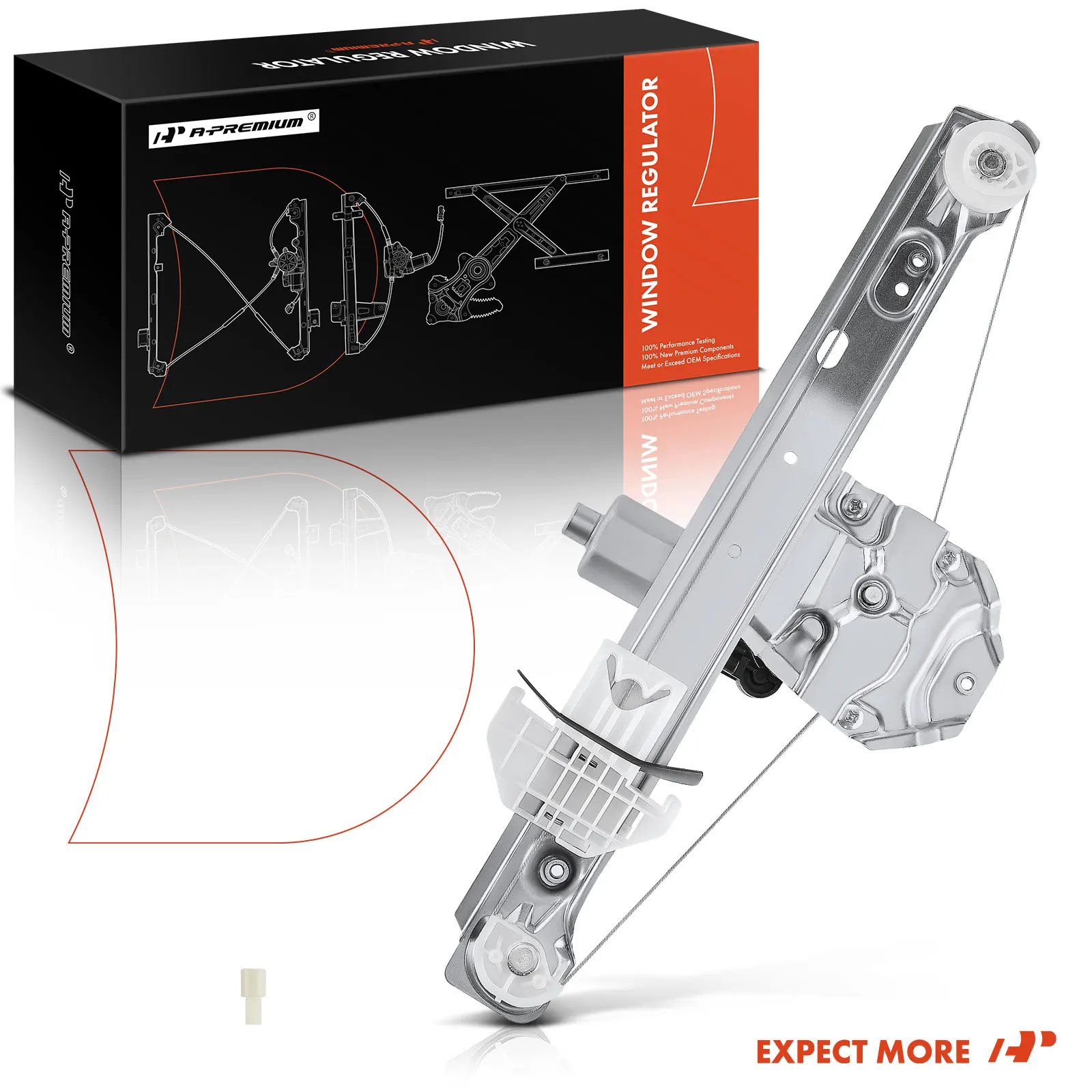 A-Premium Rear Passenger Side Power Window Regulator with 2-Pin Motor for Ford Focus 2008-2011