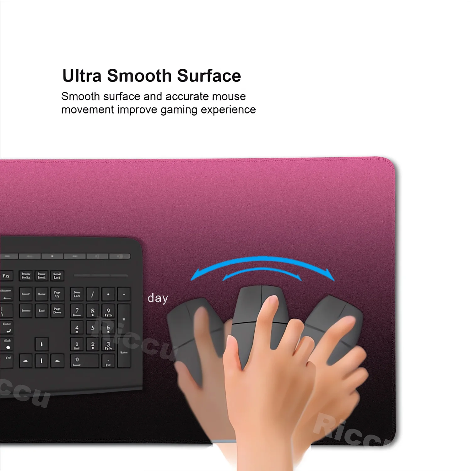 PC Gamer Mousepad Gradient Color Art Mouse Pad Large Black Mat Non-slip Rubber Simplicity Rug Hot Desk Design Mousepads 100x50cm