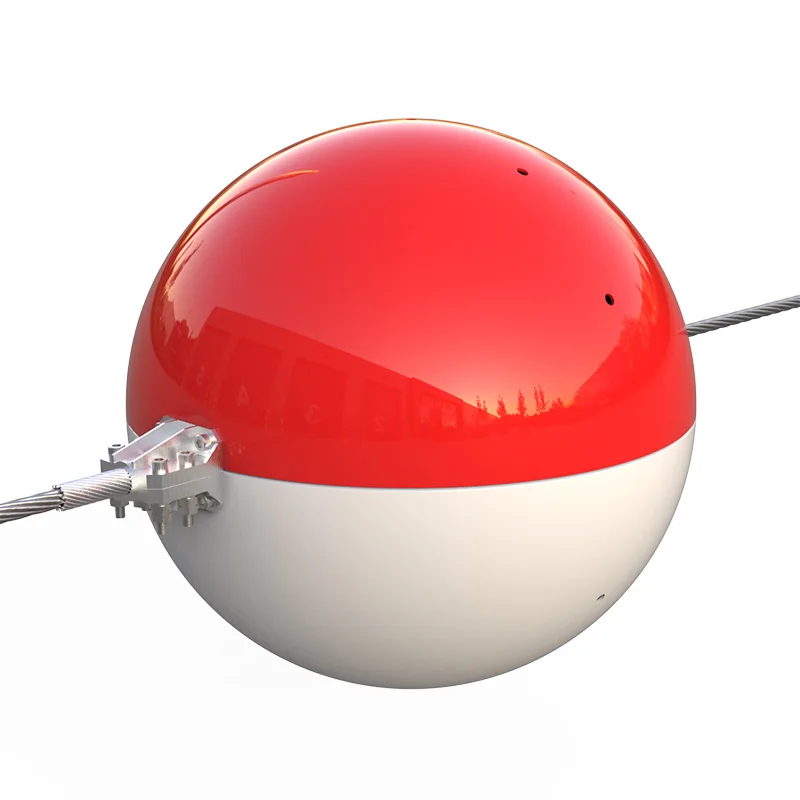 Red and White Aviation Warning Aerial Marker Balls