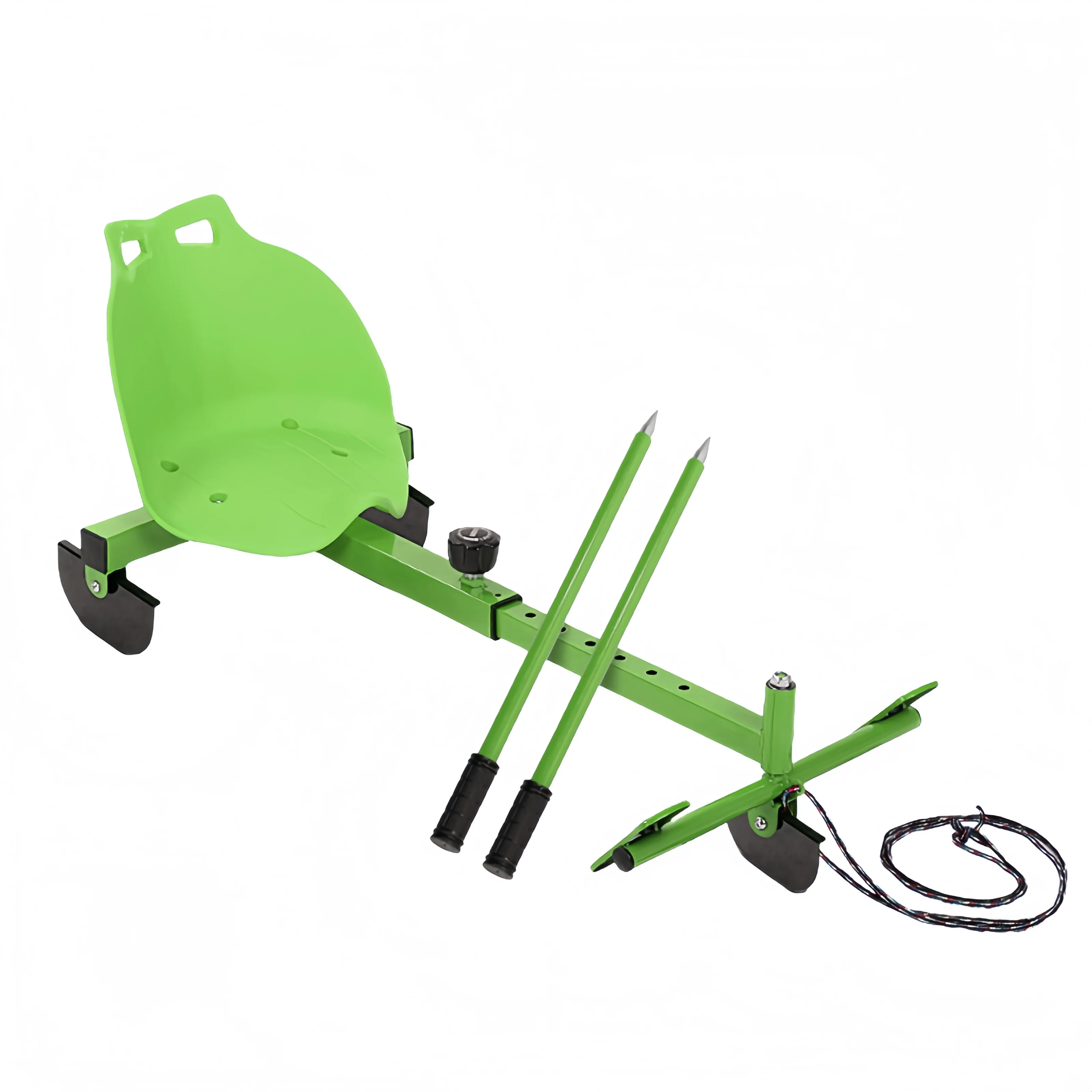 2026 Professional Non-Motorized Ice Sled with Ski Poles, Winter Snow Vehicle for Children and Adults Usepromote sales