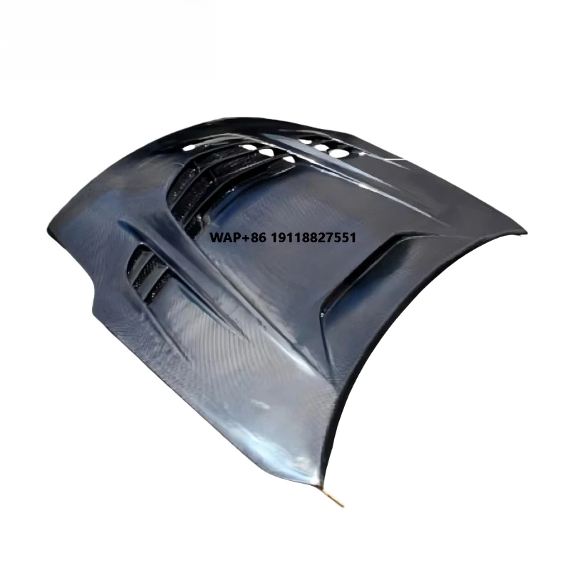 

New 350Z Z33 Carbon Fiber Engine Hood with Multi-hole Design Bolt-On Installation Black Color