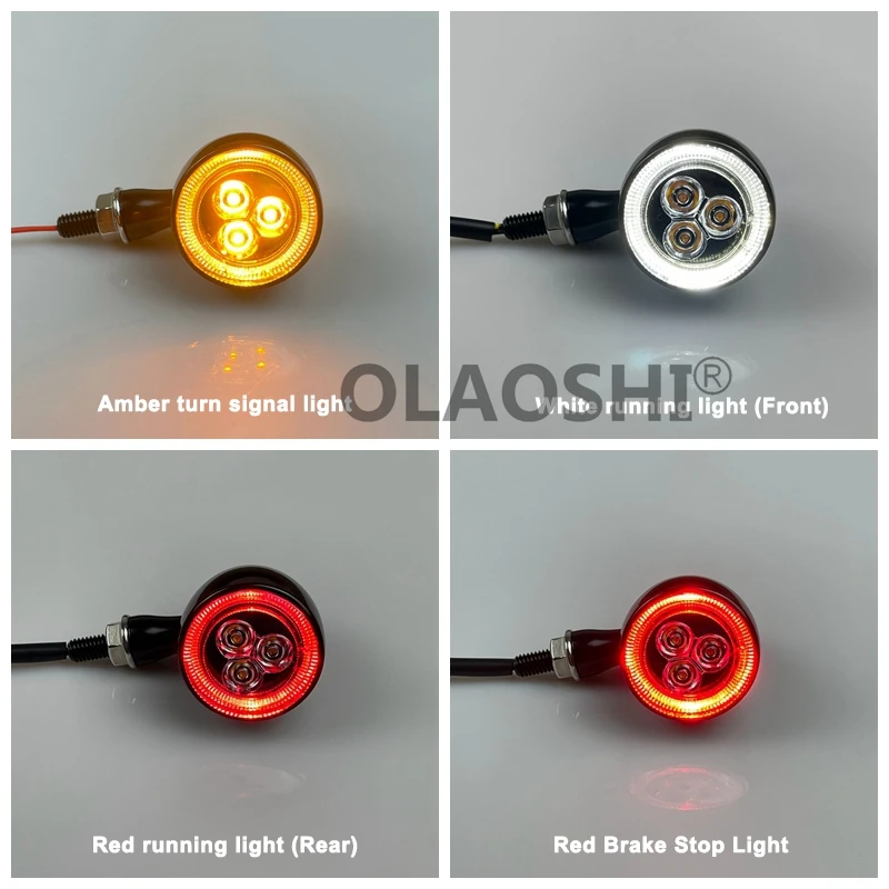 3led Bullet 3 in 1 Turn Signal Light 1000 DF LED Blinker Indicator Daytime Running Light Brake Stop Turning Lights