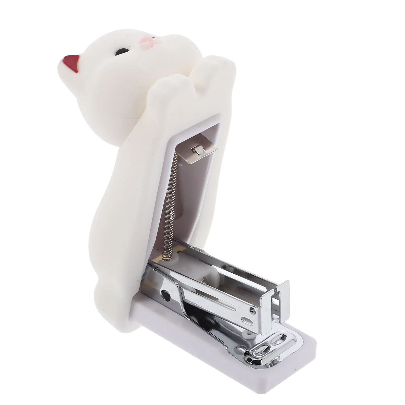

Portable Cute Dog Desktop Stapler Small PVC Silicone Cartoon Dog Stapler Office Classroom Staplers for Desk Staplers for Desk
