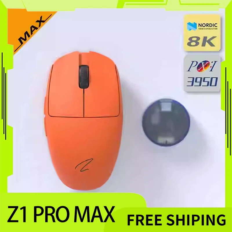 Zaopin Z1 Pro Max Wireless Mouse Paw3950 Sensor Nordic 8k Three Mode Fps Gaming Mouse Ergonomics Gaming Custom Accessories