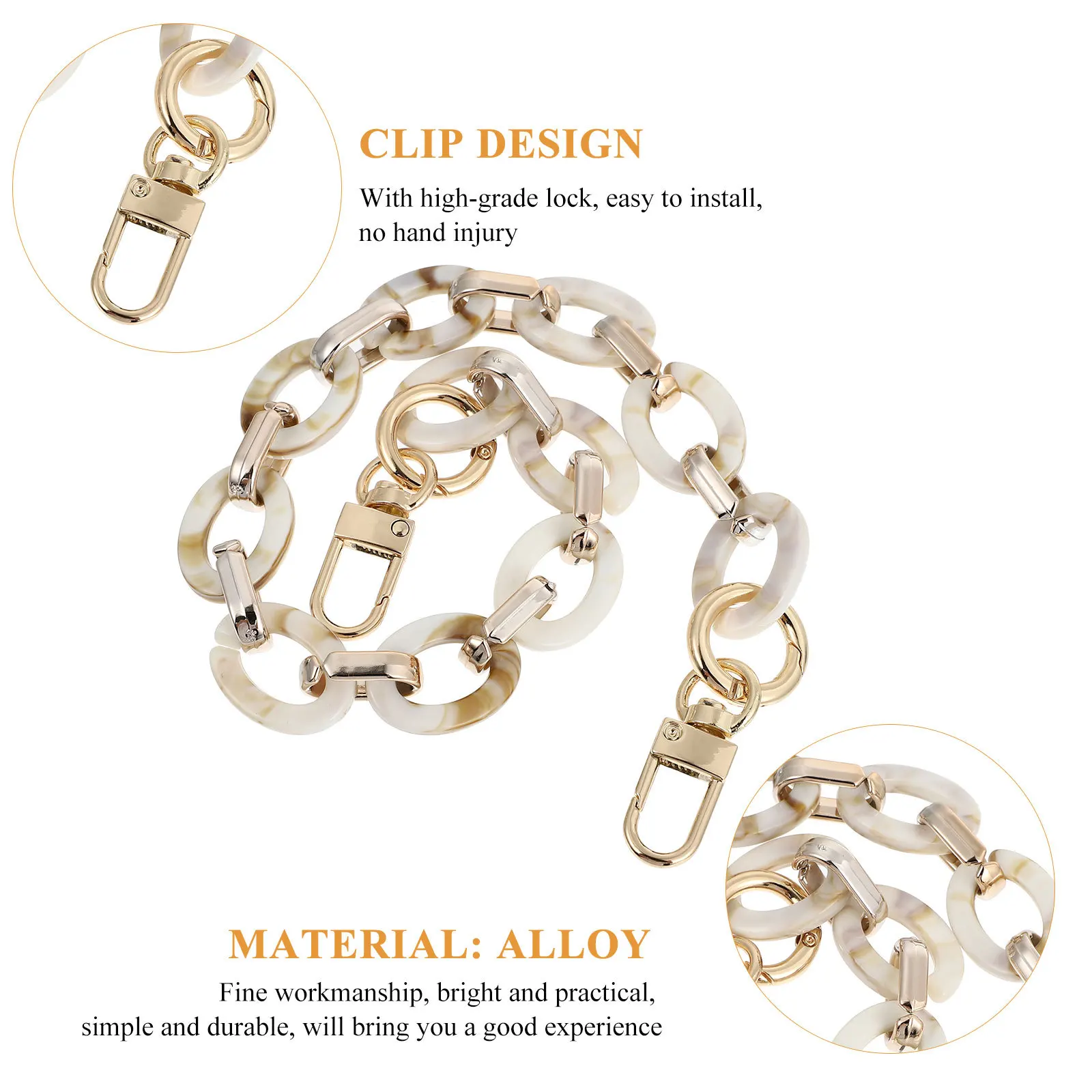 موضة الراتنج حقيبة سلسلة المرأة الملونة خفيفة الوزن محفظة استبدال حزام في الهواء الطلق حفلة اليدوية الراتنج محفظة مقبض التبعي