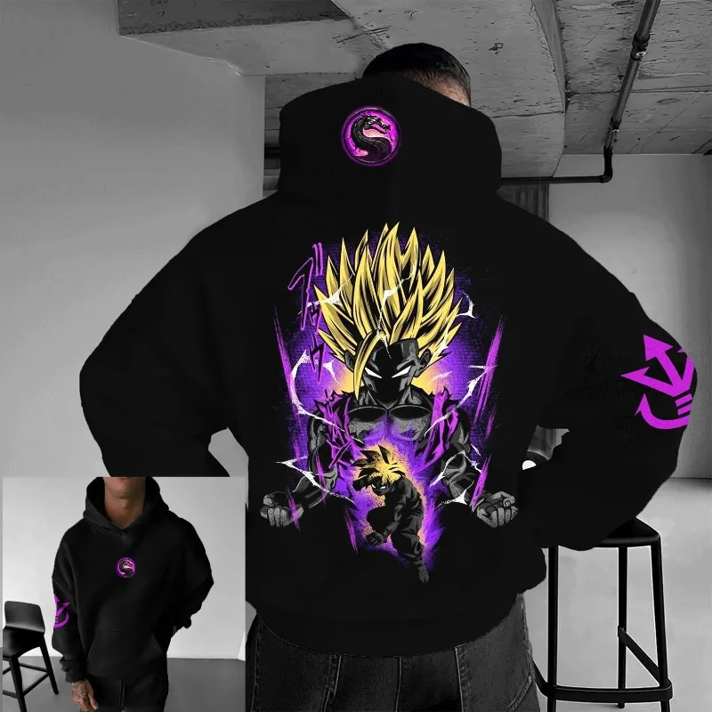 

Dragon Ball, хит продаж, новая женская толстовка с капюшоном из розового хлопка Majin Buu, дизайн, черные рога, зеленые зубы, оверсайз, аниме Kawaii, модная официальная одежда