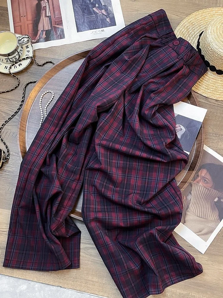 Pantaloni da pavimento a gamba dritta a vita alta alla moda per ragazza piccante in stile americano di inizio autunno Y2K pantaloni casual per ragazza piccante retrò emo