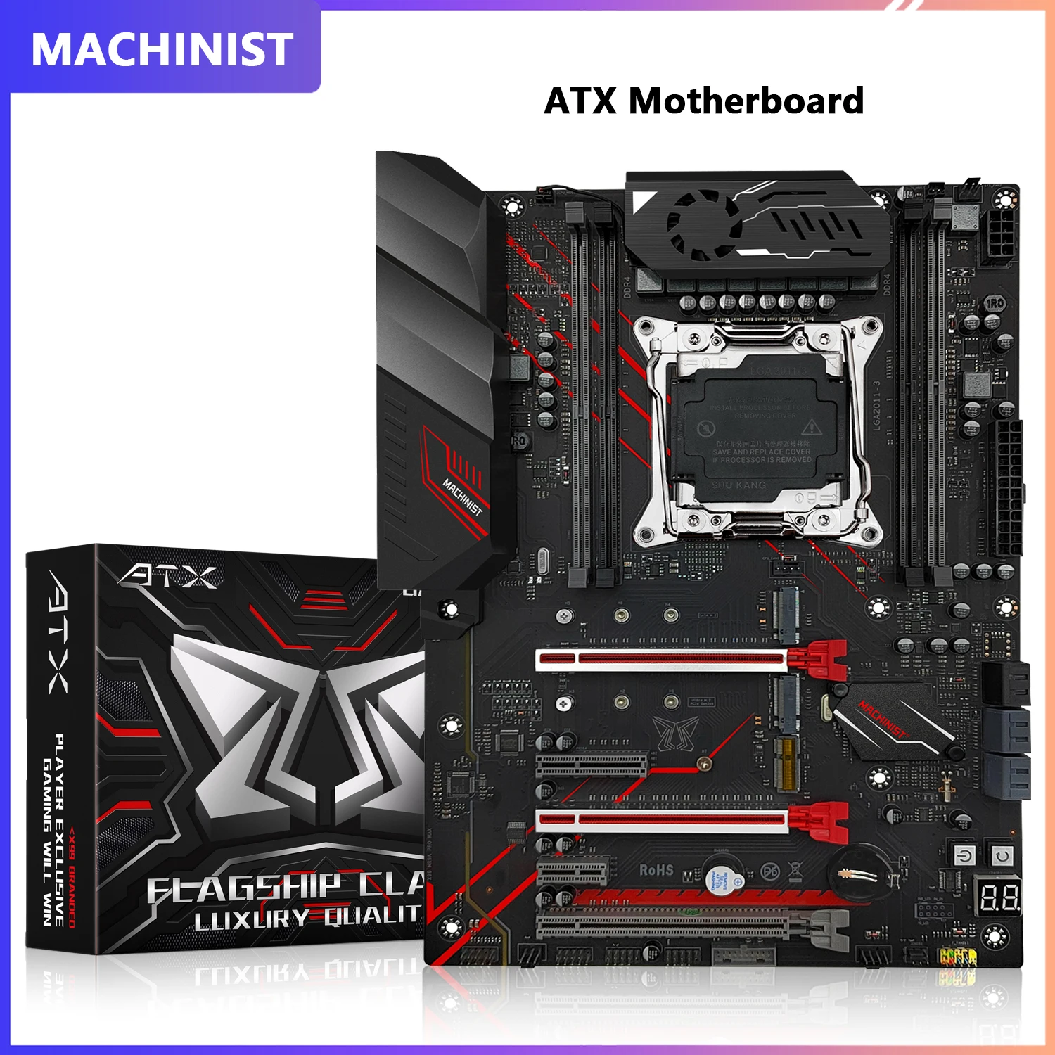 

MR9A PRO MAX MACHINIST X99 ATX Motherboard Support LGA 2011-3 Xeon E5 V3/V4 CPU DDR4 RAM Four channels Memory MVME M.2 USB3.0