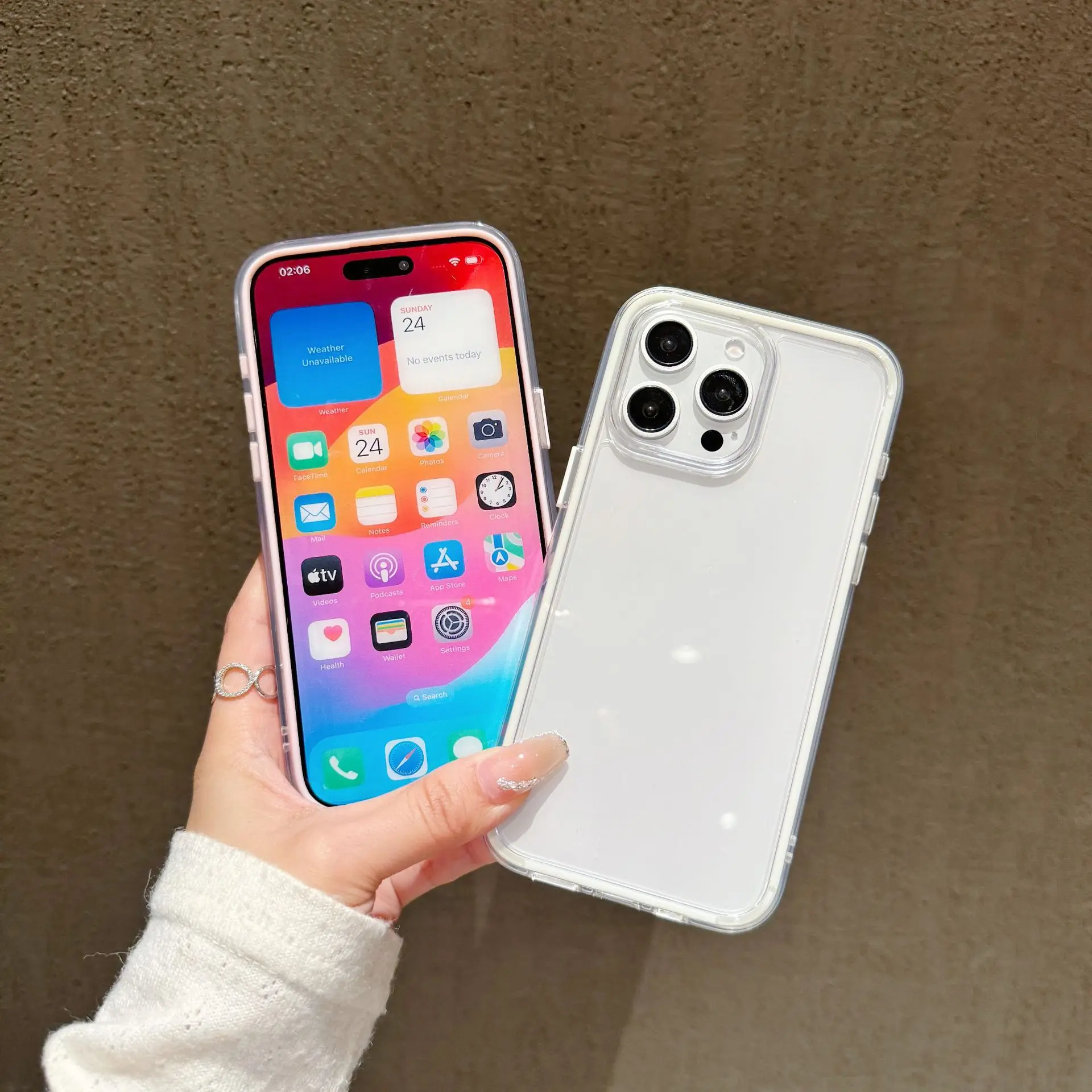 Hülle für iPhone 17 Pro Transparentes Acryl Anti-Drop Drei-in-Eins, für 15 Schutzhülle – Detail 12