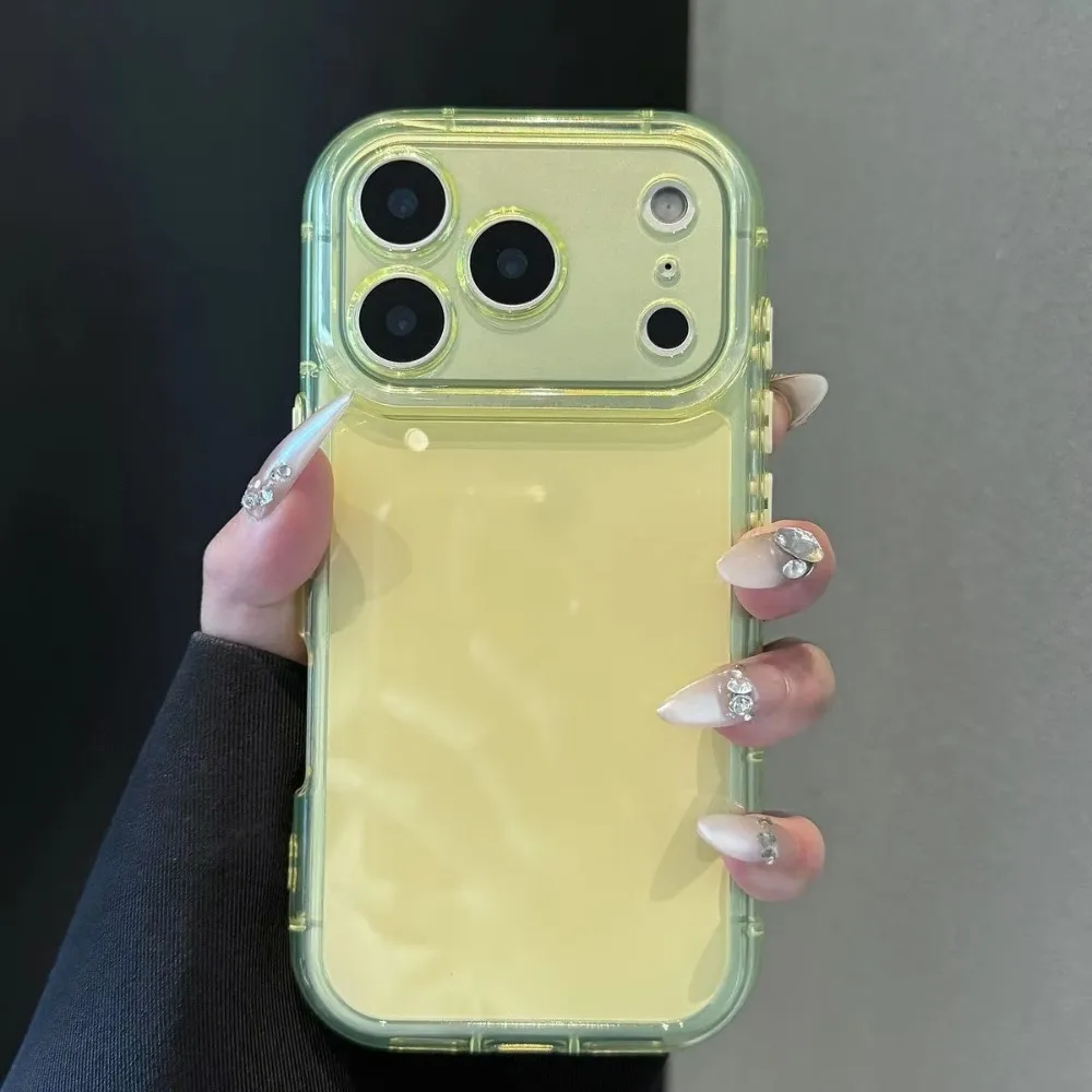 Luxuriöse, weiche Schutzhülle mit Airbags und ovaler Seifenstruktur für iPhone 18, 17, 16, 15, 14, 13, 12 Pro Max, transparente Kameraabdeckung, stoßfeste Hülle. – Detail 7