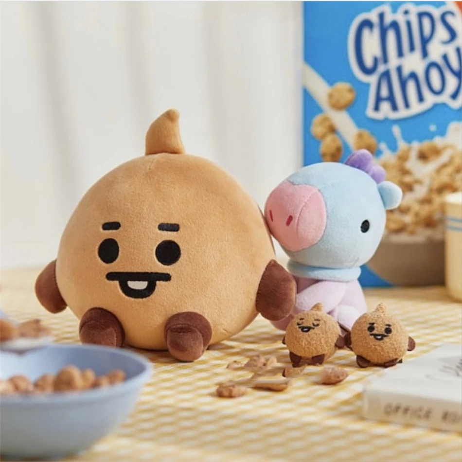 B-T-21 Peluche Tata Koay Shooky Mang Cooky Animale del fumetto Zaino Chiave Ciondolo per telefono cellulare Ufficio Rilassamento Giocattoli Amico Regalo