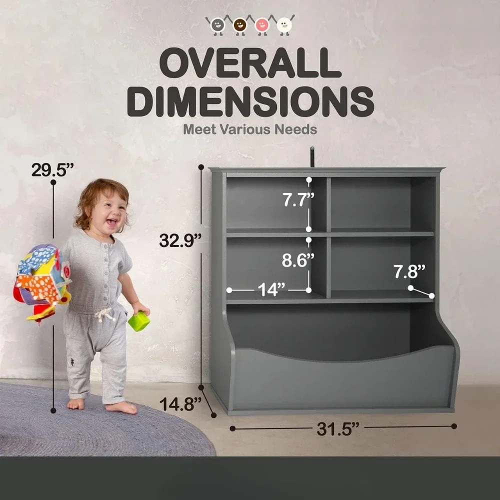 ตู้เก็บของเล่นเด็ก, ชั้นวางของแบบเปิด, ตู้หนังสือ/ชั้นวางอเนกประสงค์สำหรับห้องเด็กเล่น, ห้องเด็ก, ตู้เสื้อผ้า, ชั้นวางหนังสือของเล่นในบ้าน