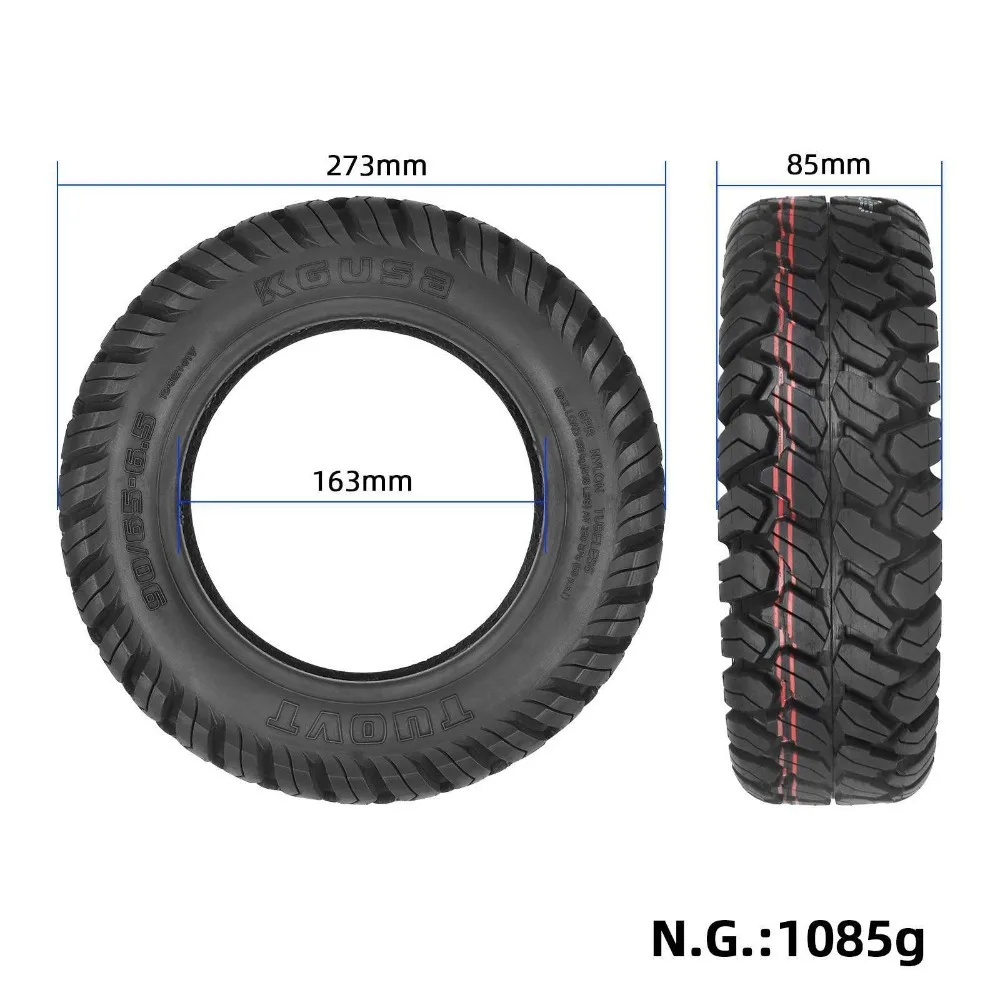 90/65-6.5 Off-road Vacuum Tire, Suitable for KuKirin/Dualtron/Zero/Speedual Electric Scooter Off-road Rubber Anti-skid Tire
