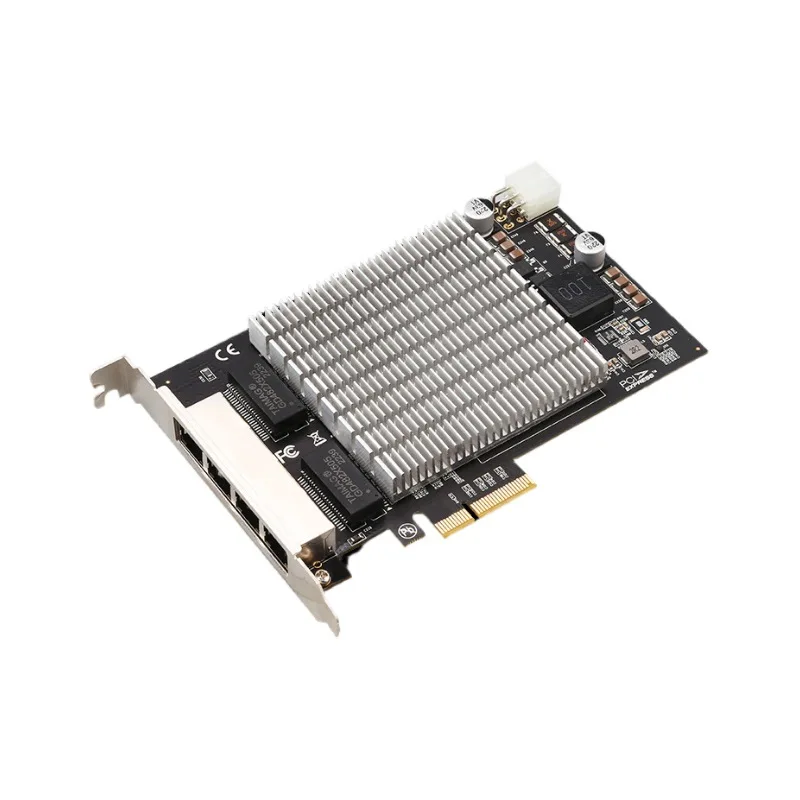 

Гигабитная 4-портовая сетевая карта PoE 2,5G, промышленная карта для сбора изображений, блок питания I226, чип 2500M