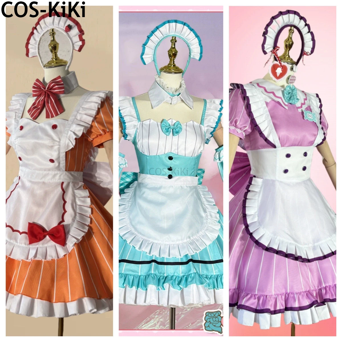 

COS-KiKi Anime Lovelive AiScReam Wakana Shiki Kurosawa Ruby Uehara Ayumu Maid Dress Game Suit Lovely Uniform Cosplay Costume