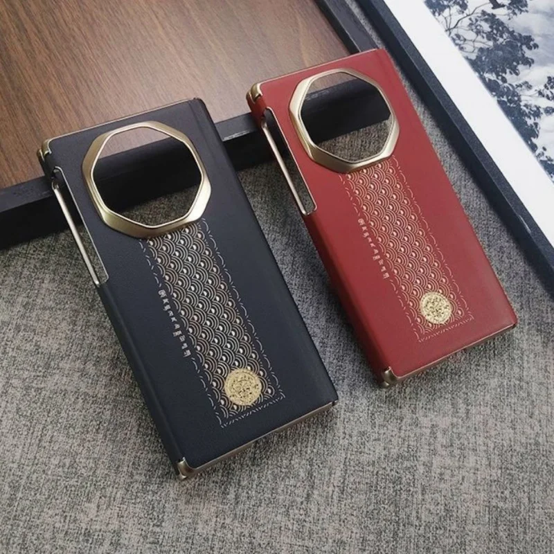 

For Huawei Mate XT XTs X7 X6 High-end Vagan Leather Case Magnetic Wireless Charging Hinge Protection Lens Protection Cover