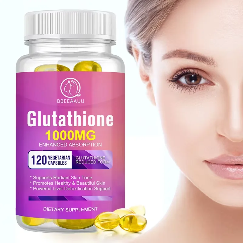 BBEEAAUU Glutathione Capsules Support Skin Whitening Improve Dullness Anti-wrinkle and Anti-aging Detox Liver Health