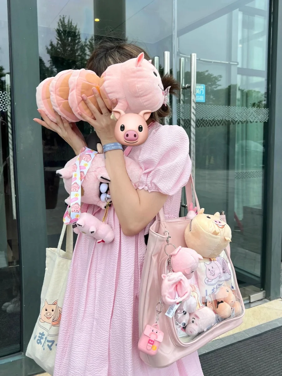 

Розовая прозрачная большая сумка-тоут Capaci, пригородная студенческая сумка на плечо, новый дизайн 2025, повседневная сумка Faion для мужчин и женщин