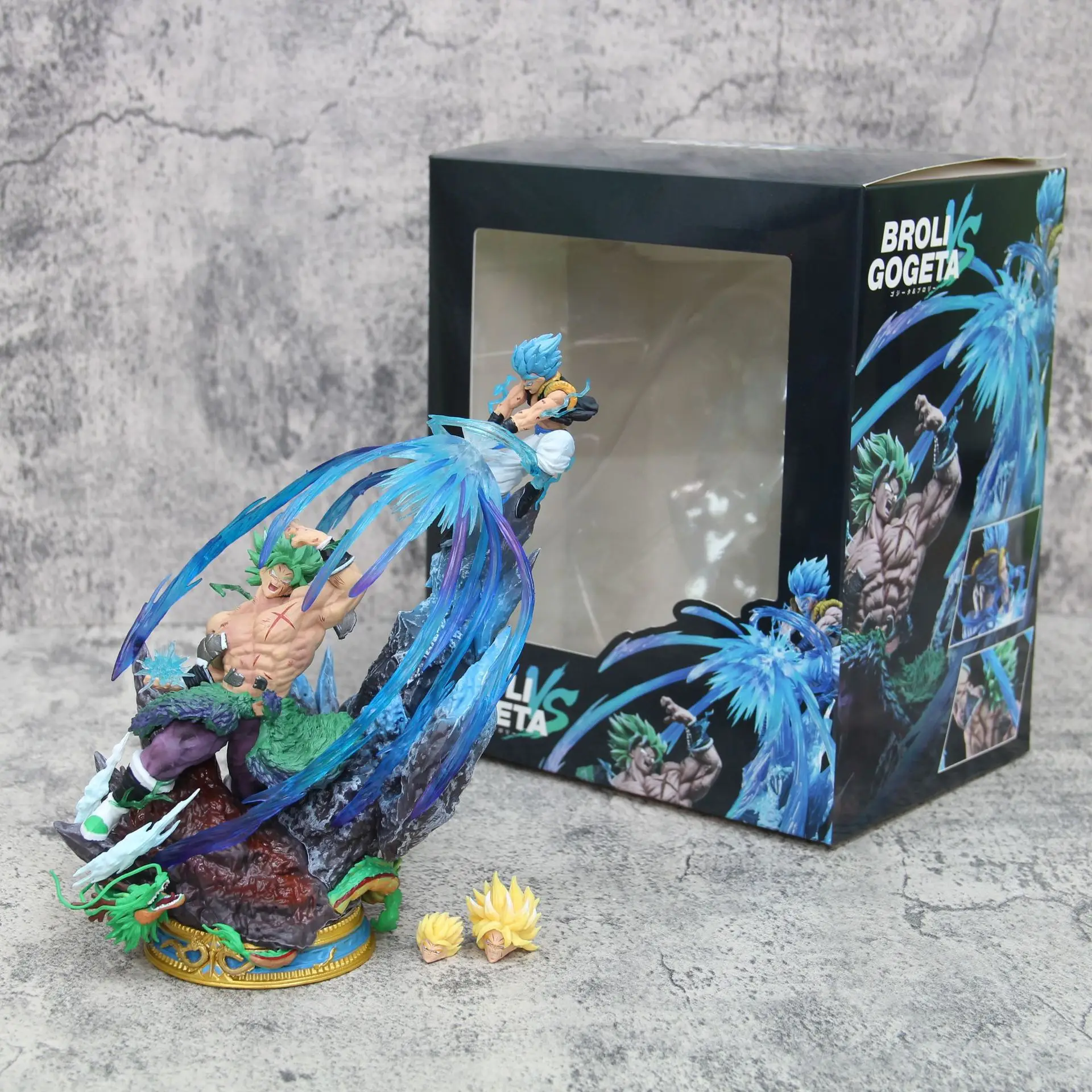 Anime Figure Dragon Ball Broly Vs Gogeta Figure Broly Figure Model Pvc Statue Dolls Collection Toy Decoration Christmas Toy Gift image 3