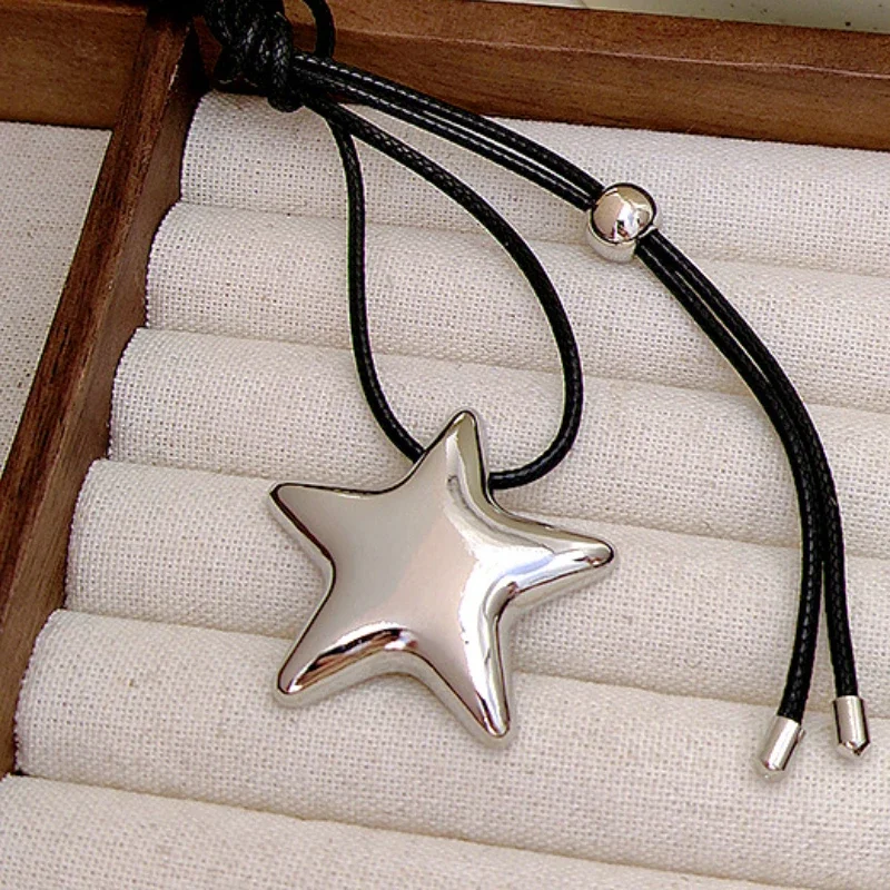 Draweye Y2k Stars Necklace for Women Punk Style Hiphop Vintage Ins Korean Fashion Chokers Jewelry Simple Collares Para Mujer