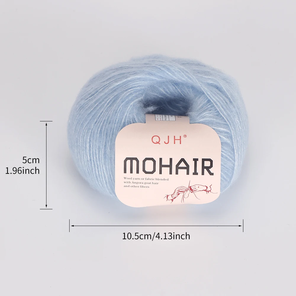 6pcs Soft Mohair Yarn Knitting Angora Yarn for DIY Knitting,Fluffy Lace Yarn For Crocheting,Knitting Sweater,Scarf,Shawl,25g/pcs