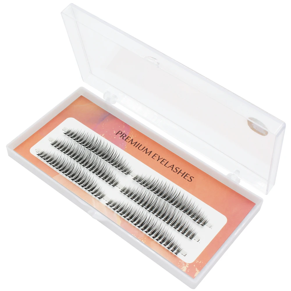 Premium Mix Length 6-10mm Faux Eyelash  Extension Natural 3D Russian Volume Faux Eyelashes Individual Lashes Makeup Cilia