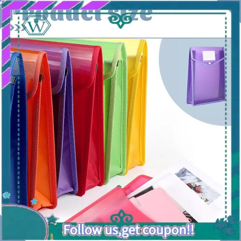 

Upgraded 6 Pcs A4 Plastic Wallets Folders Popper Wallet Document Pockets With Button Closure Card Slot