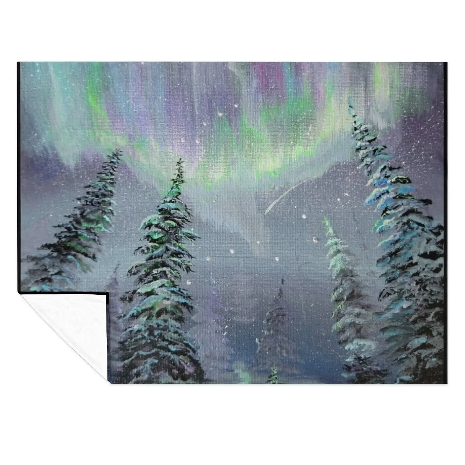 

Winter Northern Lights Throw Blanket christmas gifts Shaggy Custom Soft Blankets