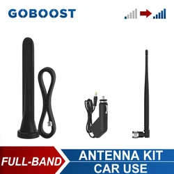 GOBOOST Car Use Antenna 2G 3G 4G Signal Repeater Full Band LTE GSM CDMA 850 2600 mhz Antenna Booster Mobile Amplifier 5M Cable