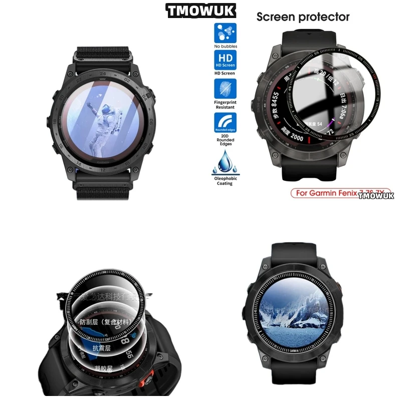 

For Garmin Fenix 6 7 8 7X 6X 7S 47mm 51mm Innovative PMMA Film For Cutting-Edge Protection