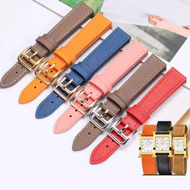 

Genuine Leather Strap Of The Watch Is Suitable For Hermes 14mm 16mm 18mm Fashionable Comfortable Soft cowhide Bracelet