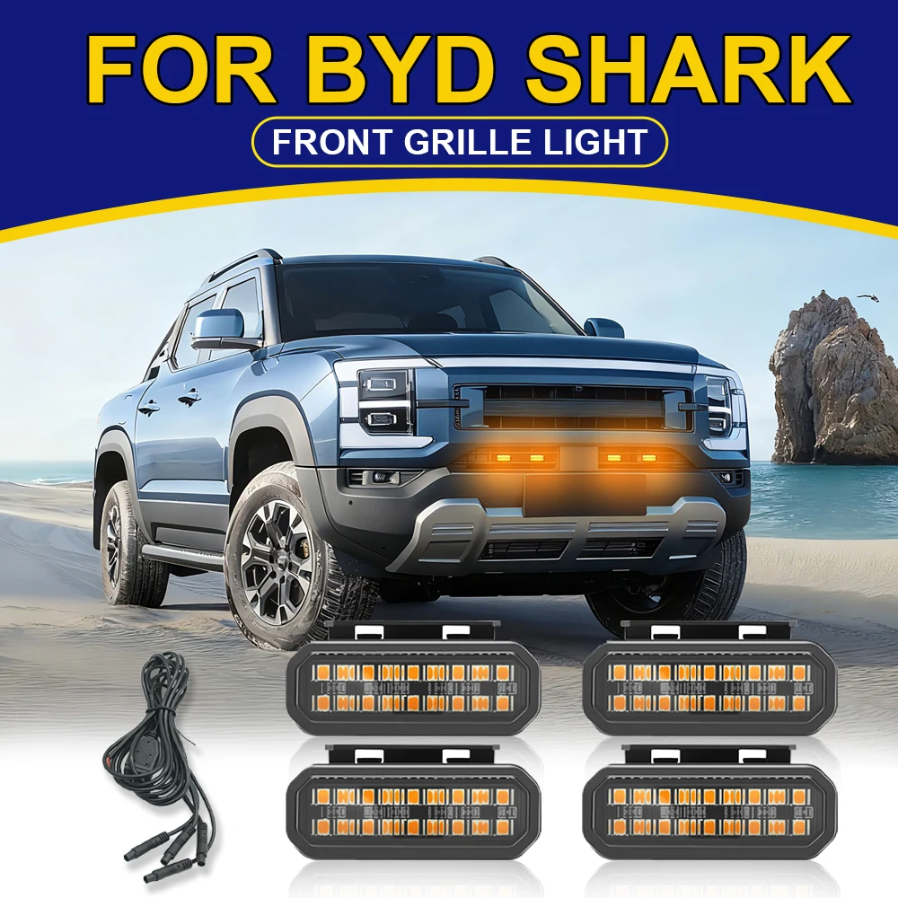 

LED Front Grille Light FOR BYD SHARK Car Daytime Running Light Wheel Eyebrow Lamp For Pickup Offroad 12V