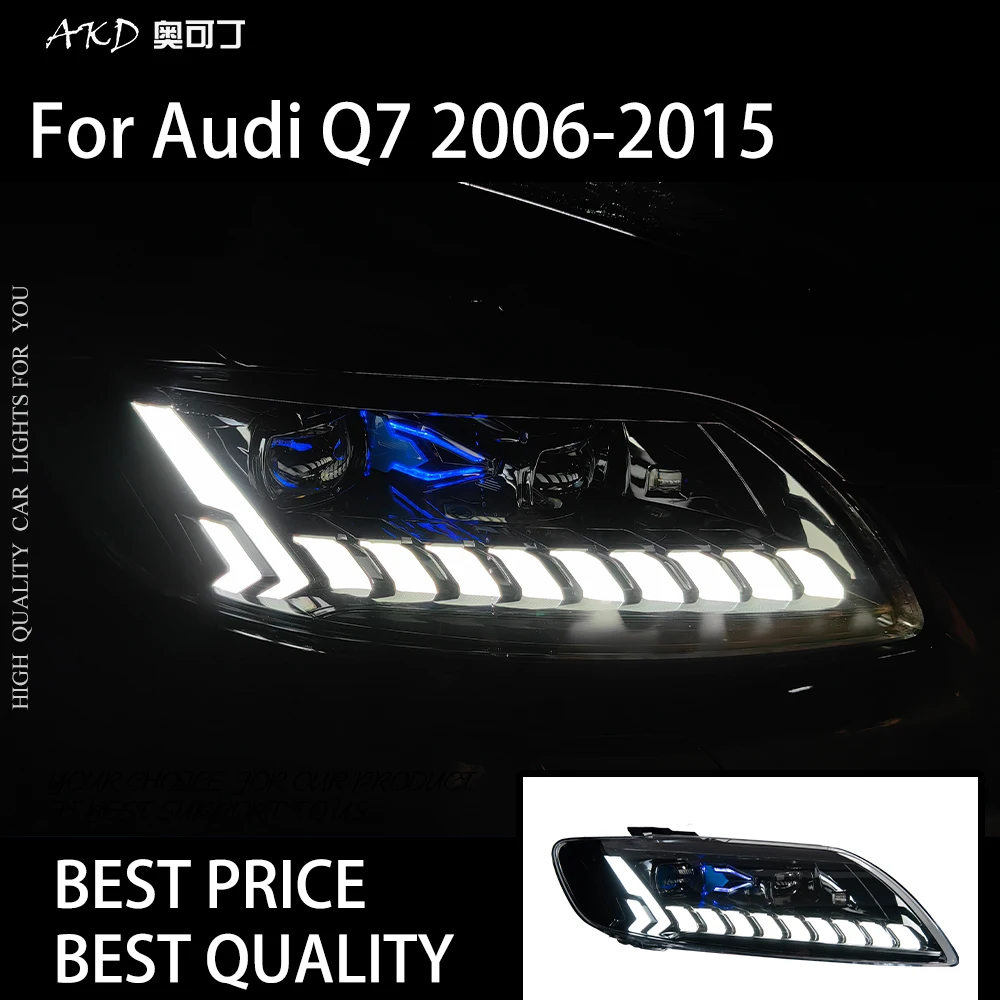 

Car Lights for Audi Q7 2006-2015 SQ7 LED Auto Headlight Assembly Upgrade RS Q8 Style Design Bifocal Lens Exterior Accessories