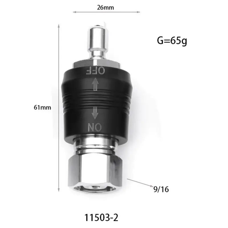 Scuba Diving Regulator Adaptor 9/16 Thread Connector With On Off Switch BCD Valve Medium Pressure Replacement Eco-Friendly view 6