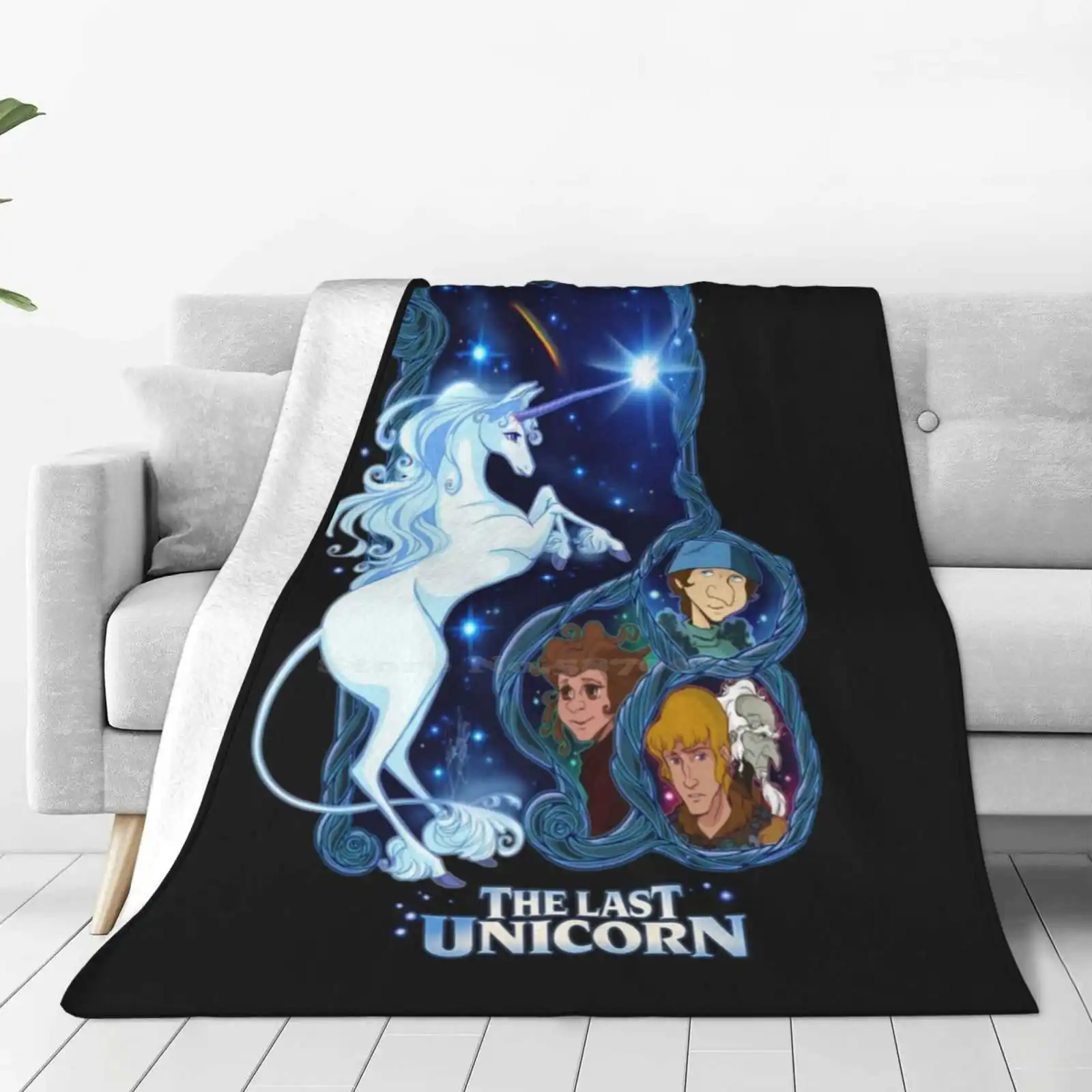 The Last Unicorn Trend Style Funny Fashion Soft Throw Blanket The Last Unicorn Das Letzte Einhorn Fantasy Amalthea Schmendrick