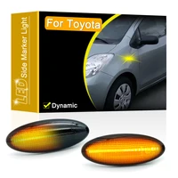 Luz LED de intermitente para coche, marcador de guardabarros lateral, resistente al agua, con lente ahumada, para Toyota Yaris Vitz RAV4 Auris Verso Corolla E140
