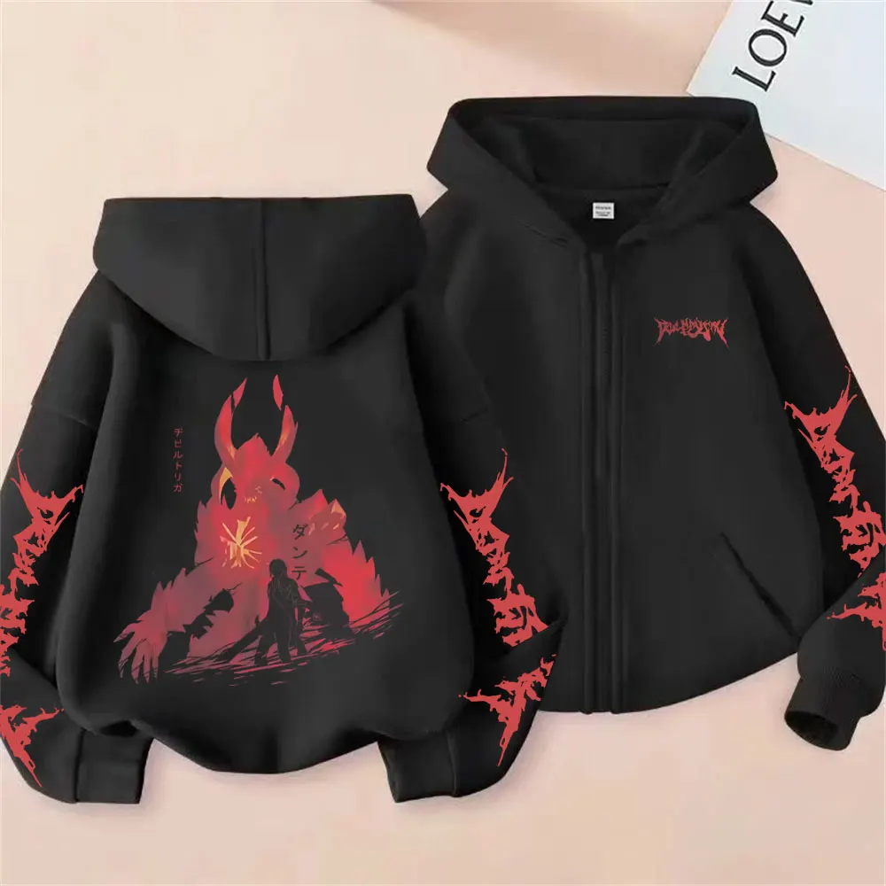 

Hot Sale Game Devil May Cry Dante Devil Trigger Zipper Hoodie Men Women Gothic Rock Zip Up Jacket Oversized Zip Up Sweatshirt
