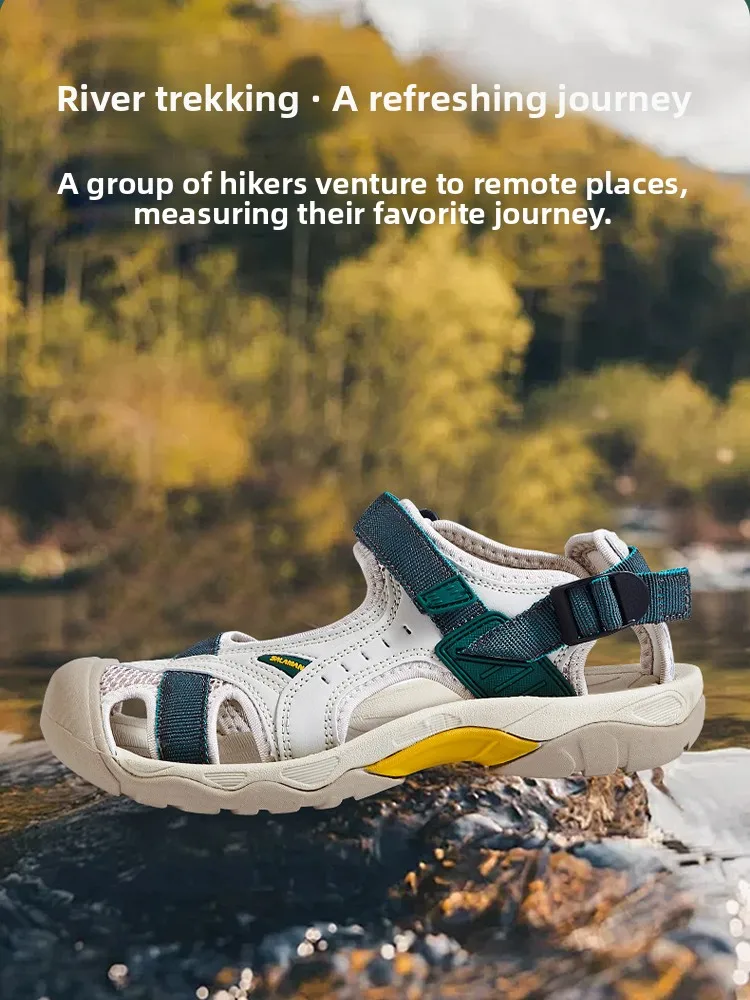 

Уличные сандалии Salaman ex Beach oes Противоскользящие Hiking oes Qui Dry Водонепроницаемые дышащие o Absorption Wear Resis...