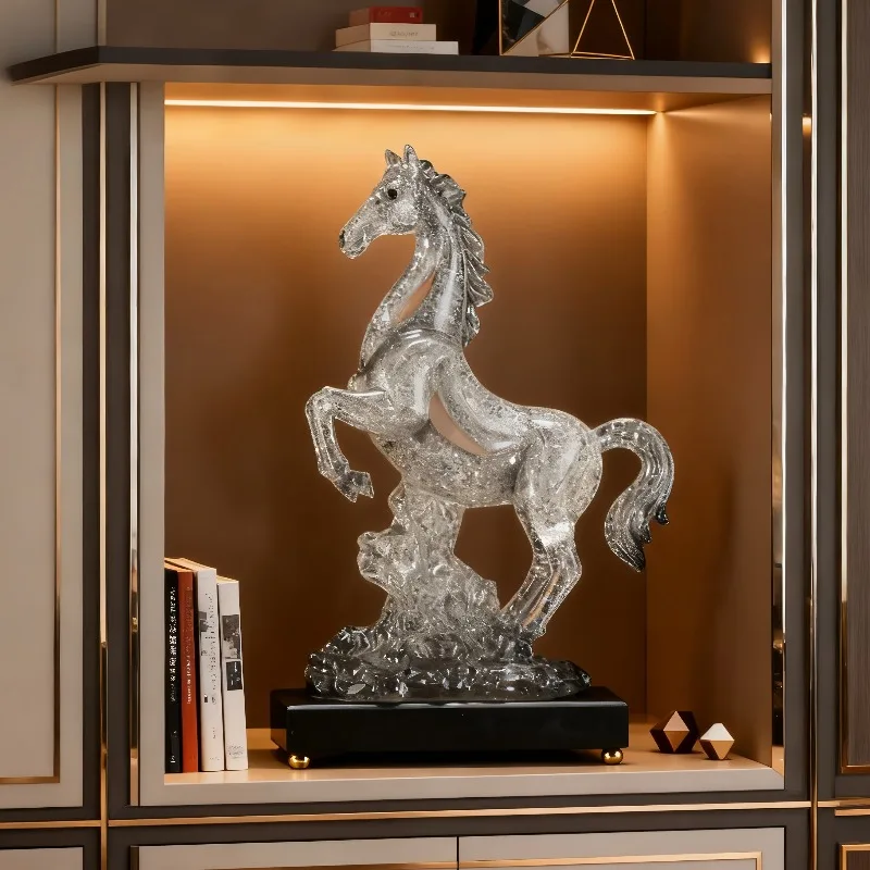 

Статуэтка креативной лошади и успешное украшение для гостиной, винный шкаф, вход, офис, украшение для настольной фигурки, подарок