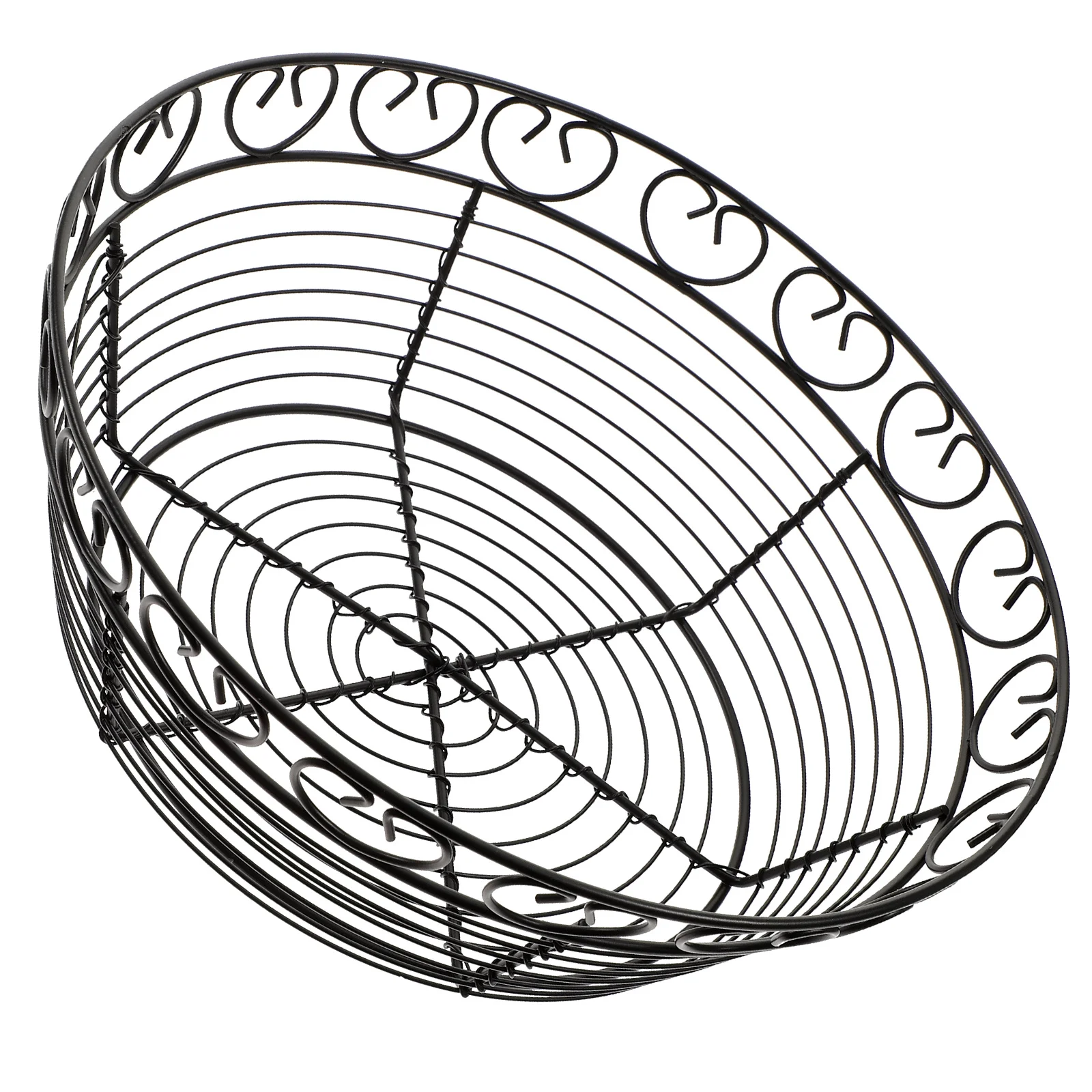 Iron Art Drahtkorb, schicker Mehrzweck-Aufbewahrungskorb für Obst und Gemüse, Brotkorb, dekorative Tischschüssel für Küche, Zuhause, Restaurant