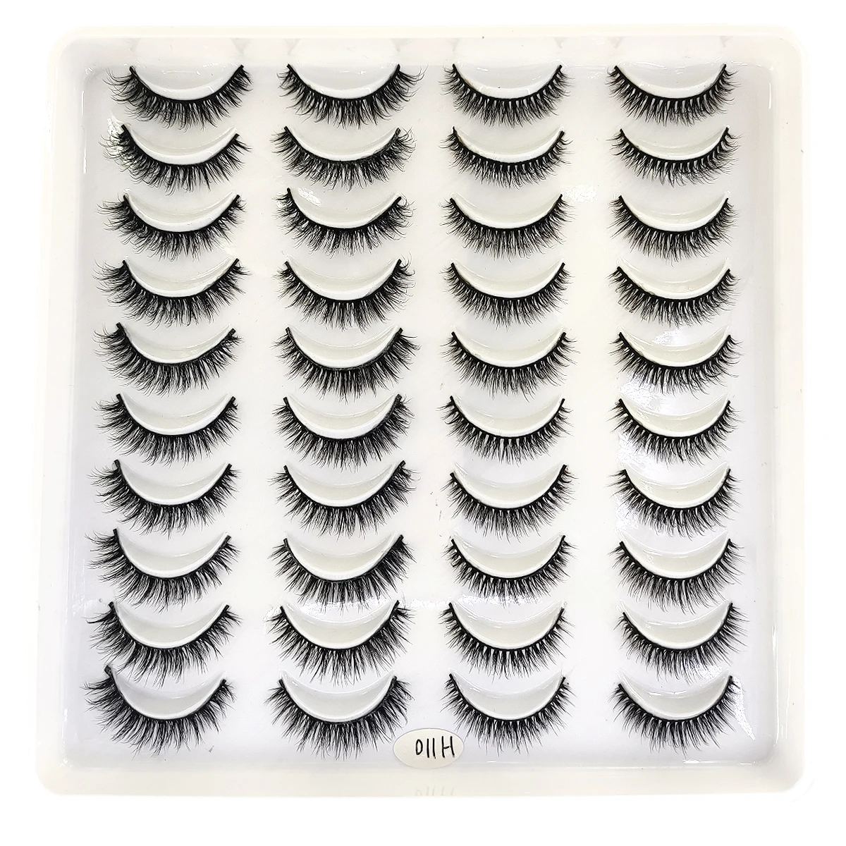 New 20 pairs of natural 3D artificial mink eyelashes false eyelashes makeup set mink eyelashes extended eyelashes short eyelashe