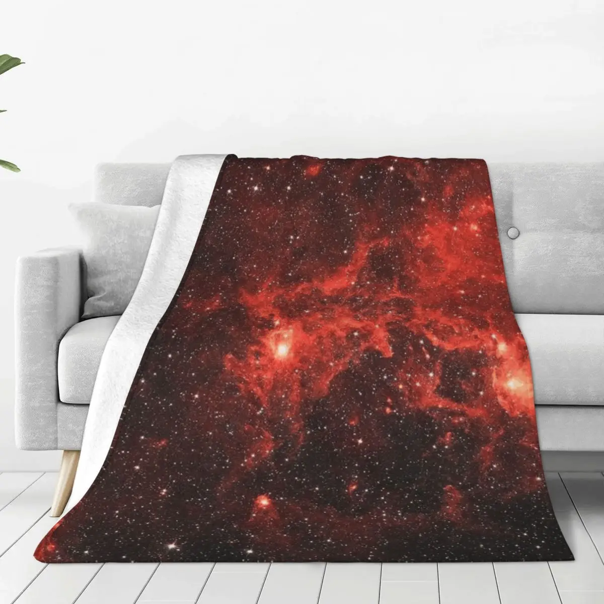 Elegant Starry Night Glowing Starry Sky Design 3 Blankets Soft Warm Flannel Throw Blanket Plush for Bed Travel Home Couch