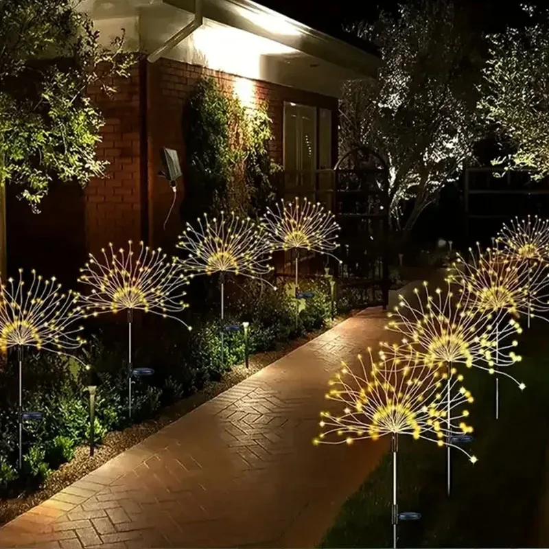 

Светодиодные солнечные фонари-крекеры, уличные водонепроницаемые лампы с травой и одуванчиком для сада, газона, пейзажная лампа, напольные светильники для двора