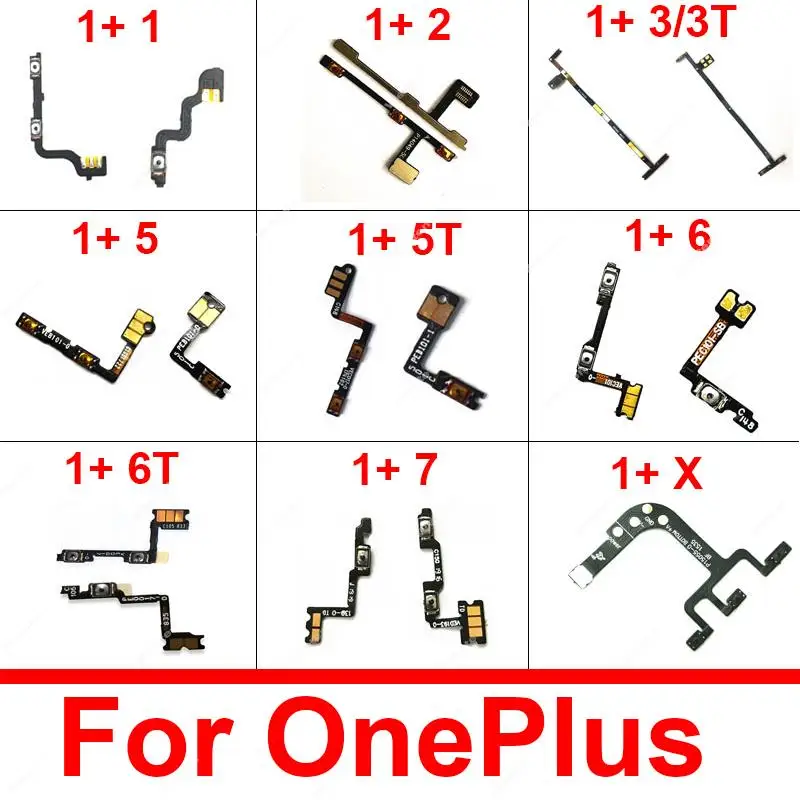 

Volume Power Flex Cable For OnePlus 1+ X 1 2 3 3T 5 5T 6 6T 7 Side Power Volume Button On Off Side Keys Ribbon with Adhesive