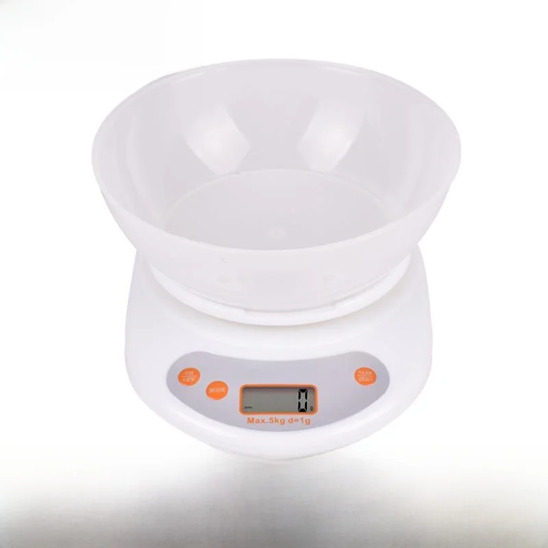 キッチン電子スケール-5kg-食品スケール-ベーキング電子グラムスケール-ボウル付き-薬用スケール-ハンドヘルドキッチンツール
