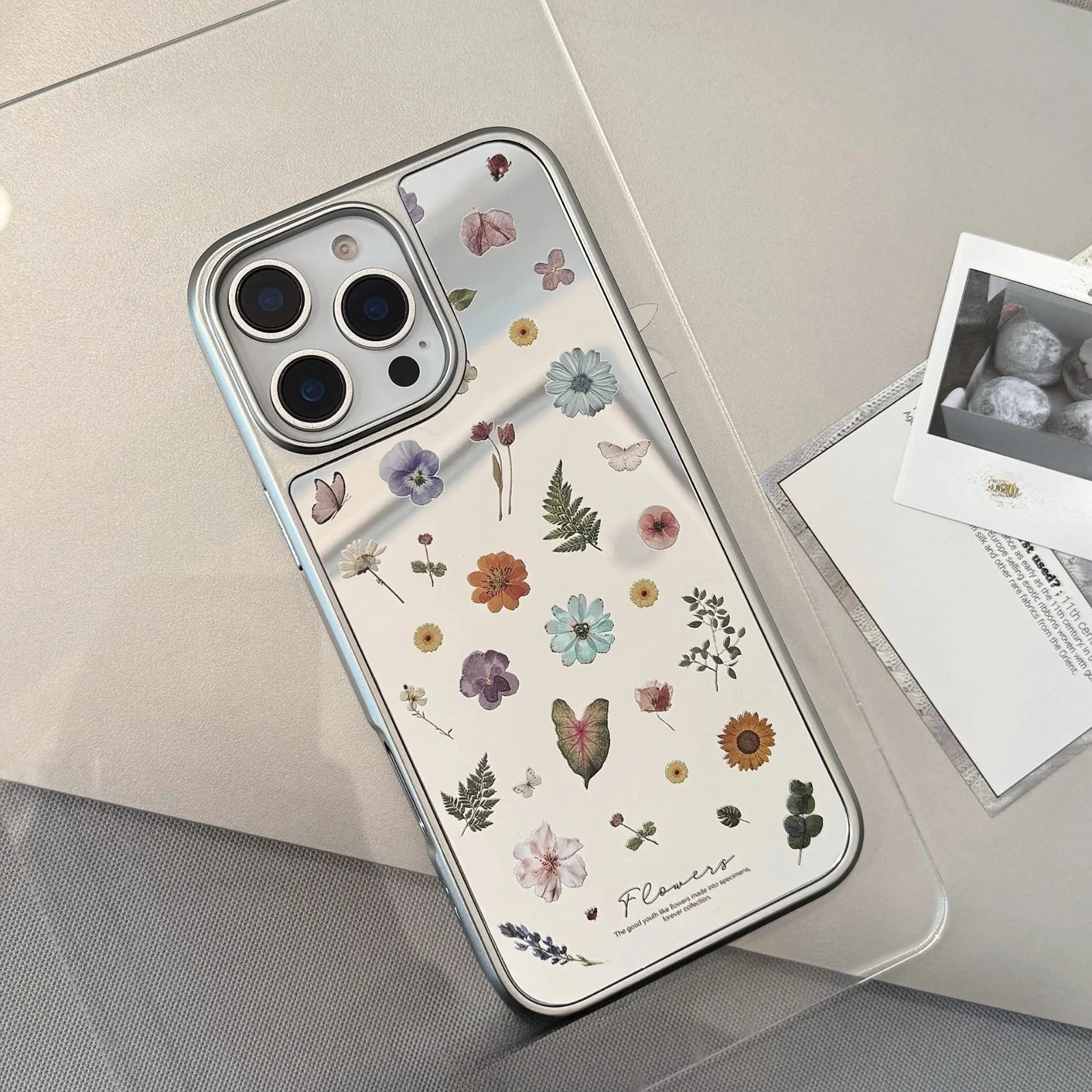 

Для Huawei Pura70pro ultra P70 Mate 70 60 Pro зеркальный красочный цветочный чехол для телефона INS цветок противоударный защитный чехол от падения