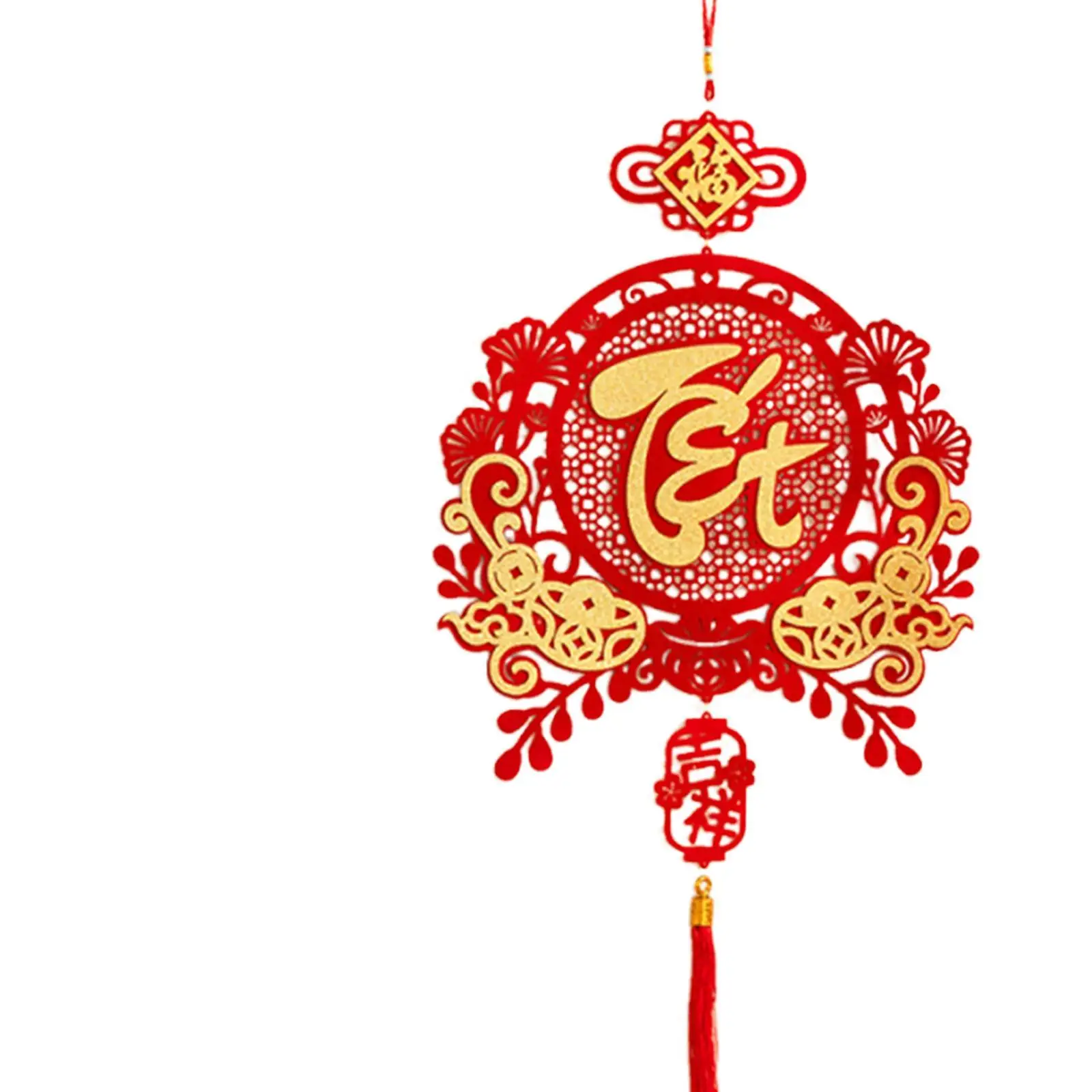 2026 Vietnamese New Year Pendant Flocked Fabric Festival Hanging Ornament for Oriental Style Ceiling Decor view 5