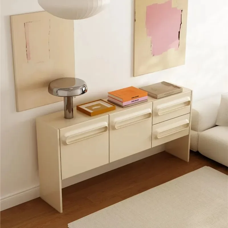 French cream wind baking paint side cabinet entry minimalist entrance cabinetFurniture supplies, furniture