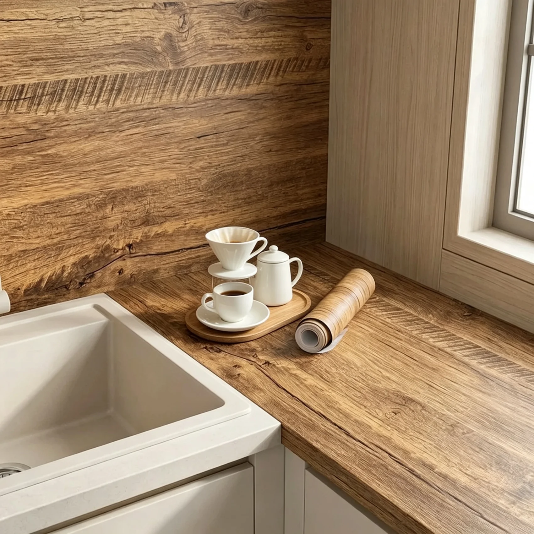 55cm Waterproof Wood Grain Vinyl Self-Adhesive Contact Paper Peel-and-Stick DIY Wallpaper for Cupboard Table Furniture Home Deco