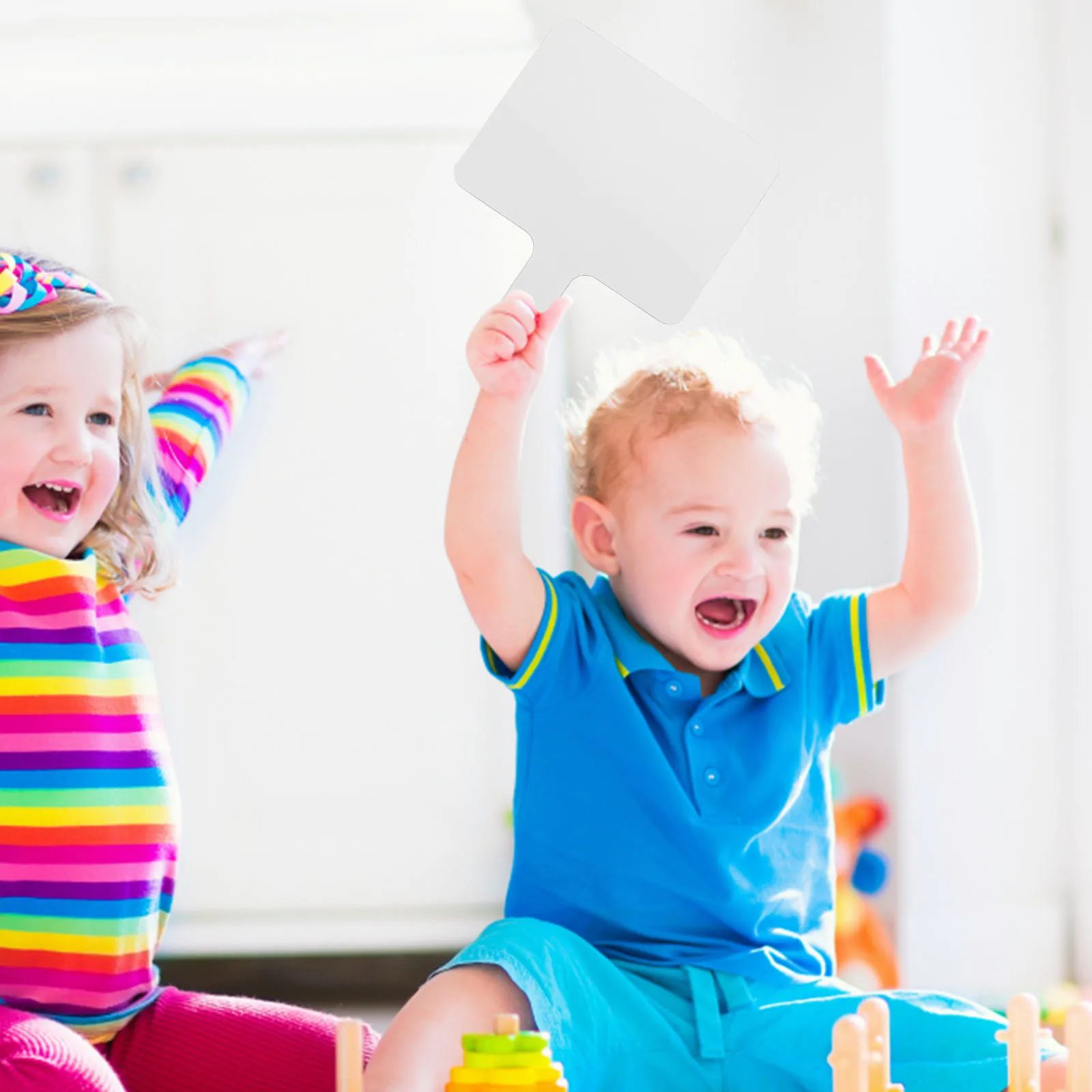 ETHZZLE Handheld Whiteboard Dry Erase Board for Kids Classroom Interactive Learning Small Writing Wood Sign Student Tool